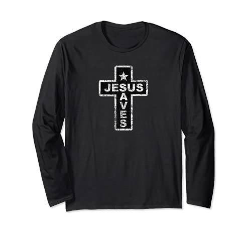 Camiseta Jesus Saves Manga Larga