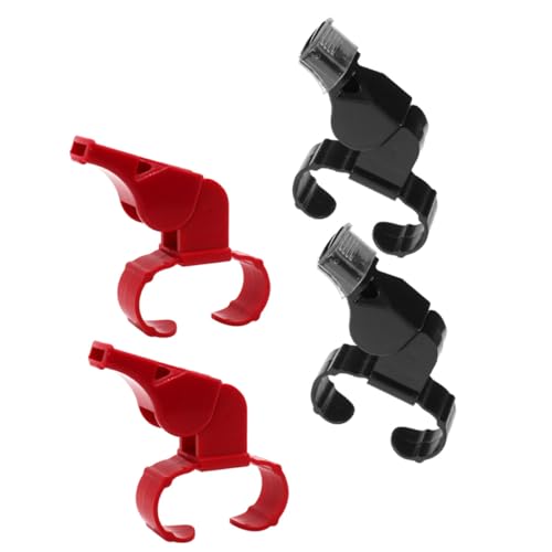 Set de 4 silbatos deportivos con anillo para árbitros miniatura 1