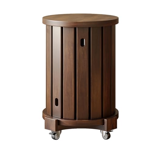 Taburetes Apilables 4 en 1 Versátiles, 4 Sillas Comedor de Madera, Estilo Retro Medieval, Flexibles y Prácticos, para Dormitorio, Sala de Estar y Espacios Pequeños(Walnut,Large)