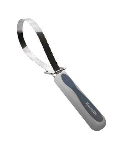 Friendli Dual-Sided Dog Deshedding Blade, Professional Grooming Tool, Fine and Wide Teeth