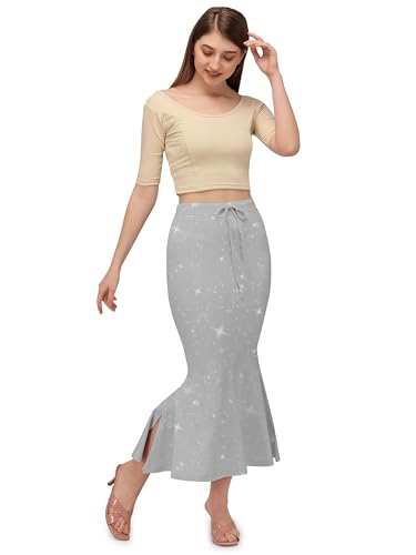 Image of Mehrang Stretchable Shimmer Saree Shapewear Petticoat for Women, Skirts for Women,Shape Wear Dress for Saree