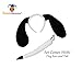 Black and White Dog Ears Headband and Tail Costume Accessory Puppy Dog Costume Ears and Tail for Adults - One Size