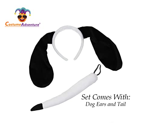 Oreilles de chien et queue dalmate costume de puppy taille unique