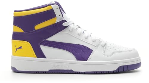 PUMA Mens Rebound Layup Classic Warmups High Sneakers Shoes Casual - White