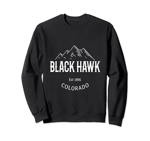 Retro Cool Black Hawk Colorado Montagnes Rocheuses Art Fantaisie Sweatshirt