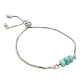 Natural Stone Larimar Chain Link Bracelet