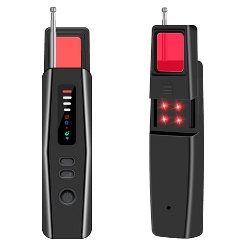 Aicharynic - Detector de manguito, RF inalámbrico, detector de cámara oculta, protección de escucha 5 en 1, detector de cámara oculta portátil, detector GPS, detector de señal RF para GPS, localizador