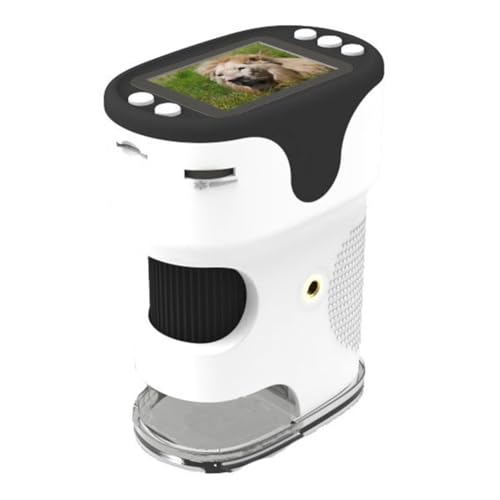 Heilanole Microscopios de Mano 1000X para Niños, Microscopio Recargable, Mini Microscopios Digitales de Bolsillo, Kit de Portaobjetos, Regalo