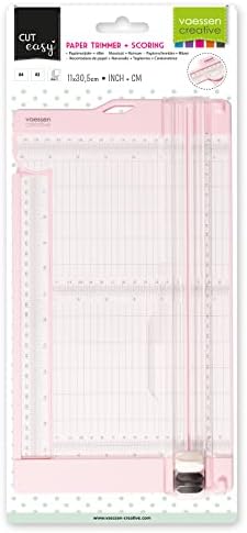 Vaessen Creative Trimmer and Scoring Board 6" for Scrapbooking, Cardmaking and Other Paper Crafts, Pink, 15,2 x 30,5 cm