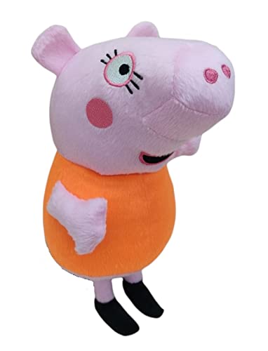 4 Bonecos Pelúcia Familia Peppa Pig Irmão George Papai Mamãe Pig e Pepa 30 Cm Pelucias
