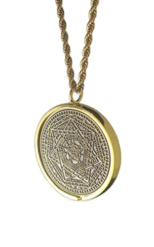 Sigillum Dei Ameth + 72 names of God + 1FitAll King Solomon Coin bezel kabbalah seal talisman Necklace2