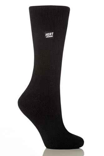 Women's WARMEST Solid Color Crew Sock Charcoal/Women's 5-9