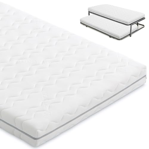EROSS CONFORT Colchon para Cama Nido 80x180. Colchón Litera Juvenil. Antialergenico. Tratamiento Antibacterias. Funda con Cremallera Desenfundable. Lavable y Transpirable