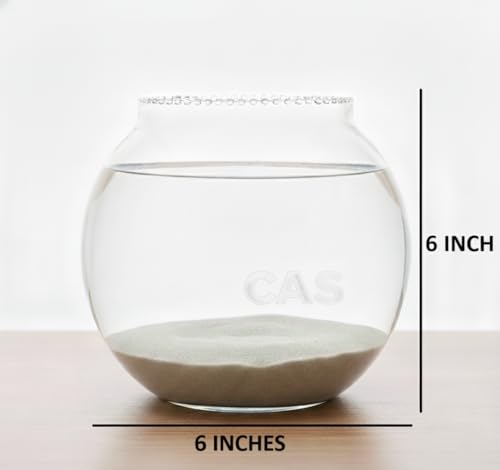 Image of CAS 1L to 14L Glass Fish Bowl (6 inches, Surface (Glass)) 1.6 Litre