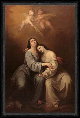 Kunstdruck Saint Justa and Saint Rufina Antonio Maria Esquivel - Figura decorativa, diseño de ángel