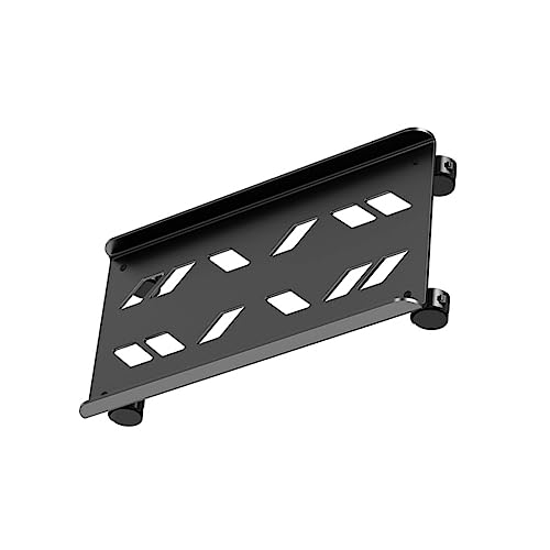 Soporte móvil para torre de CPU, base elevadora para monitor y computadora, color negro, material metal