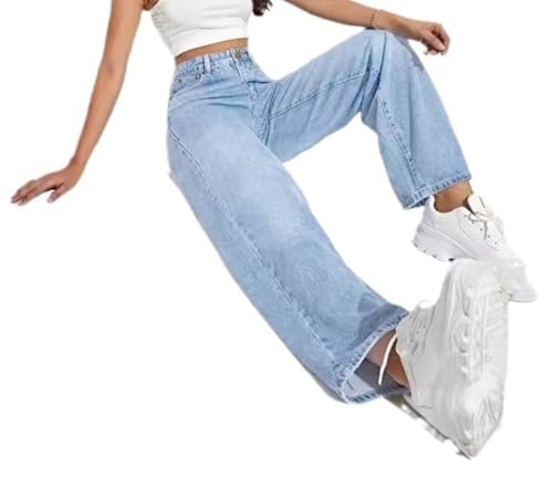 Women's Straight Leg Jeans for Women High Waisted Stretchy Wide Leg Boyfriend Jeans Casual Denim Pants2