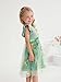 Sinhoon Toddler Girl Tulle Dress Summer Ruffle Sleeveless Baby Girl Fashion Casual Dresses(Green,5T)