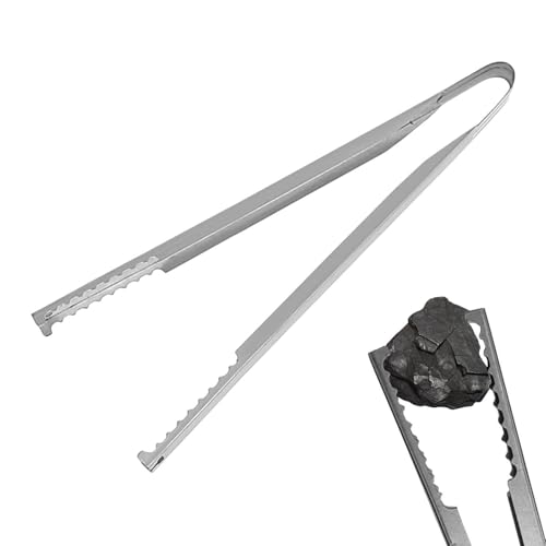 Pinzas para carbón - Pinzas para chimenea Pinzas para carbón de carbón de acero inoxidable - Pinzas portátiles y largas para chimenea, pinzas para carbón de alta resistencia para cocinar barbacoa, fog