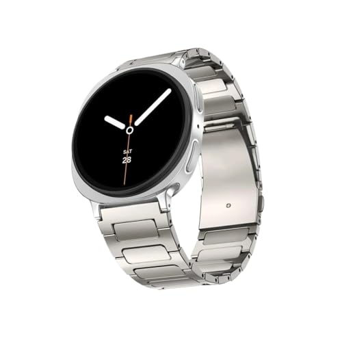 �ɓK������Samsung Galaxy Watch 8 40mm /44mm /8 Classic 46mm�u���X���b�g�ɓK�����錄�Ԃ̂Ȃ��`�^���X�g���b�v(Titanium,For Galaxy Watch 8 44mm)