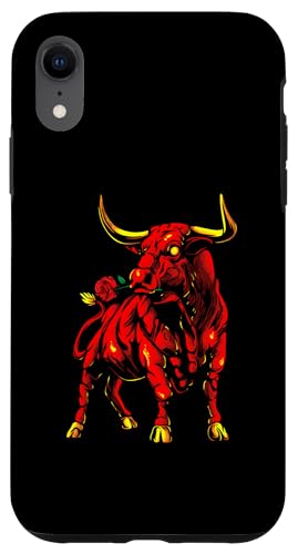 Bull with Rose | Taurina Española | Toro Carcasa para iPhone XR