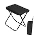 Lljsszr Camping Stool Adults Folding 130 kg Load Bearing Fishing Stool x Shaped Frame for Backpacking BBQ Traveling Backyard Queuing, Black