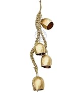 Humaira Nautical Harmony 4 Cow Bells Cluster on Rope Large Rustic Vintage Lucky Cow Bells On Rope...