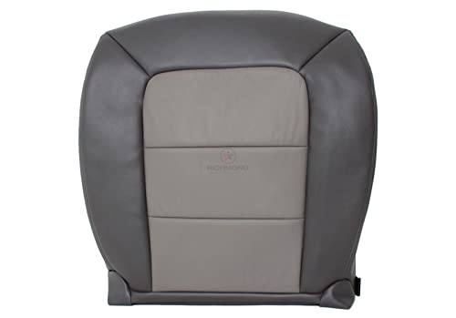 Richmond Auto Upholstery 2003 Ford Explorer Sport 2-Door 2DR 4X4 2WD - Passenger Side Bottom Replacement Leather Seat Cover, 2-Tone Gray