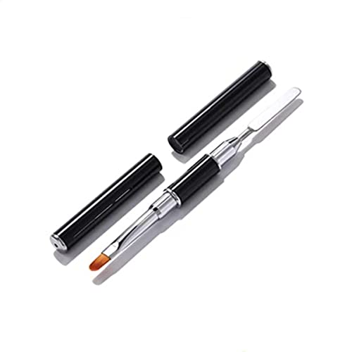 Pinceau polygel avec cueilleuse inox pour modelage acrylique précis