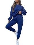KANSOON Women Sweatsuits Sets Two Piece Outfits Long Sleeve Round Neck Top Sweatpants Tracksuits Set