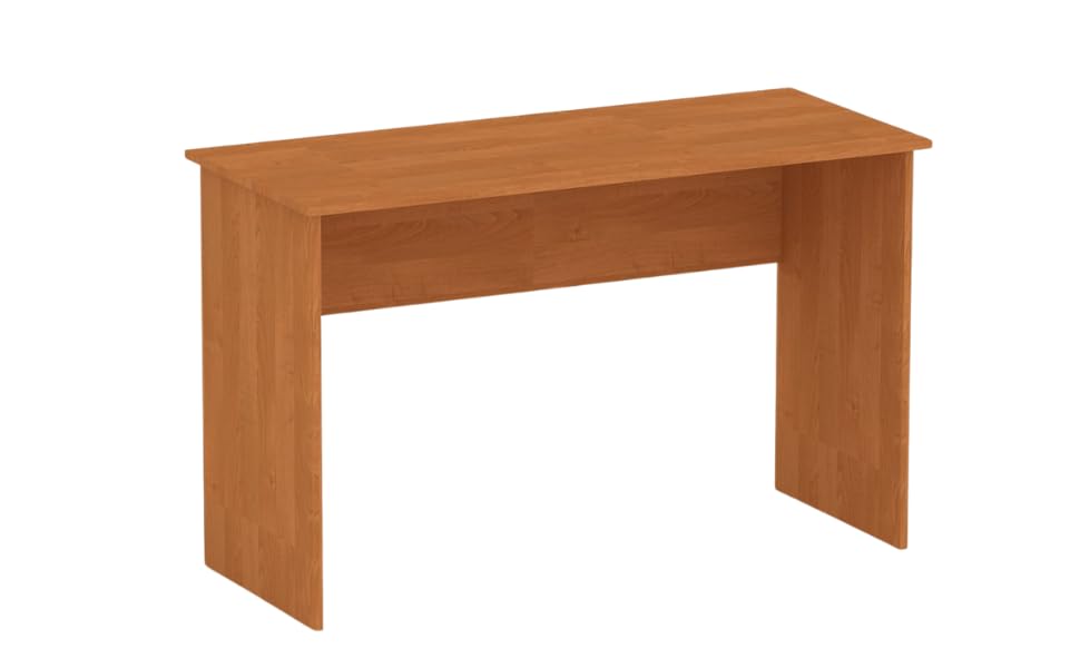 Schreibtisch 90 cm – Modernes Computer Schreibtisch Weiß – Großer Arbeitstisch für Home Office, Kinderzimmer, Studenten – Stabiler PC Tisch, platzsparend 90x75x51 (Erle)