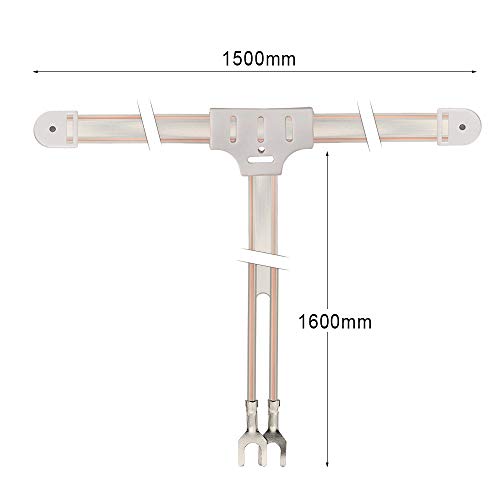 Image of FM Dipole Antenna Indoor 75 Ohm + 300 Ohm to 75 Ohm Adapter Transformer (Push-On F Type Balun) Kit for Ham Radio Yamaha Sony Bose Natural Sound Stereo Receiver