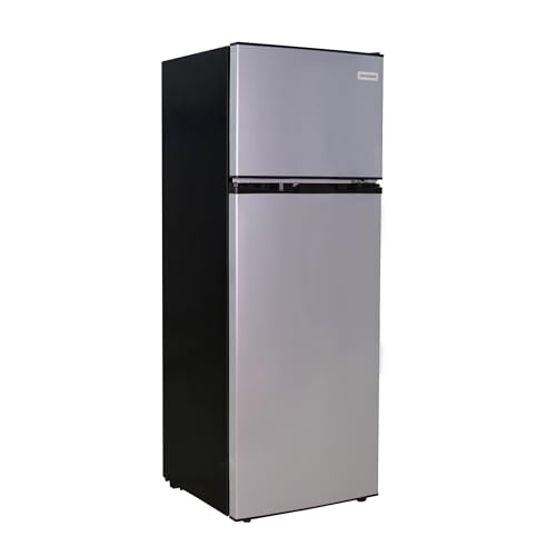 Frigidaire EFR749_AMZ EFR749-AMZ, 2 Door Apartment Size Refrigerator with Freezer, 7.5 cu ft, Retro, Silver, Black - Image 3