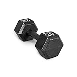 CAP Barbell Cast Iron Hex Dumbbell, Black, Single, 20 lb