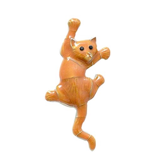 Preisvergleich Produktbild HAPPY LEMON Besondere Bekleidungszubehör Hübsches Art und Weise Freche Katze Brosche Umweltfreundliche Zink-Legierung Schmuck von der Cartoon-Pin 3-Pack Mehr Stil