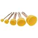 NAKLEO Schaumstoff Pinsel Set, 5 Stück Schwamm Pinsel Malerei 10, 20, 25, 40, 50mm, Holzgriff Schwämme zum Malen, Stupfpinsel für Schablone Handwerk Kunst, Farbe Wachs Kreide Acrylfarbe Werkzeug