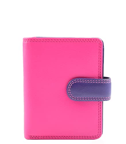 Hol404 Women's Real Leather Wallet RFID Multi Color Medium Size ID Card Holder Banknotes, Berry Multi, Mid Size, Medium Size