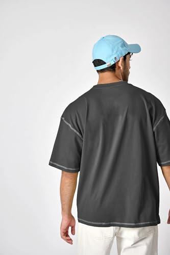 Image of Mens Fashion Oversized Fit Men's T-Shirt with Contrast Collar | Premium Slim Fit Half Sleeve Casual Polo Tee