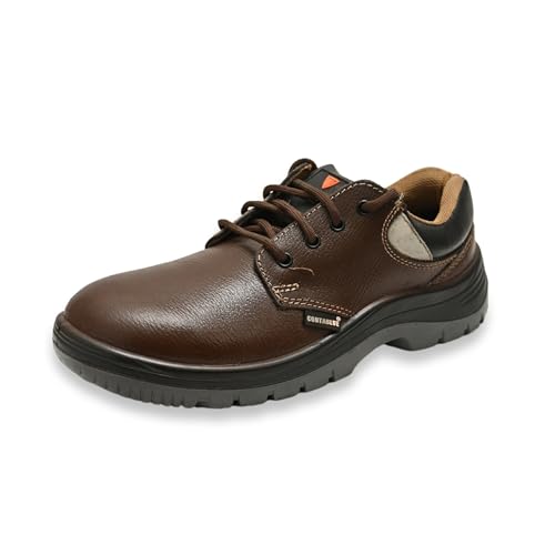 Image of Contablue W202 Special Edition Men's Sporty Safety Shoe, Black Tango Leather, Steel Toe Shock Resistant Shoe, Chemical & Oil Resistant Shoes, ISI Marked with is:15298 with CE Certified