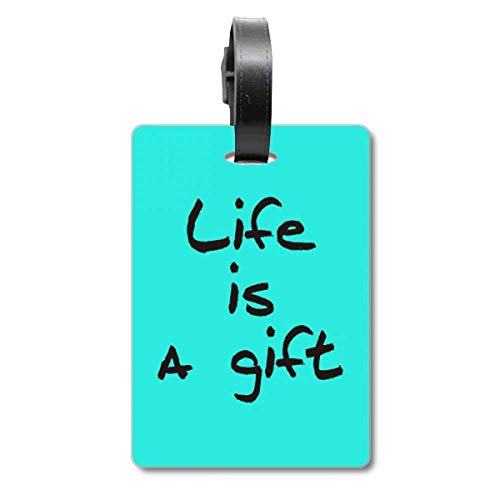 Étiquette d'identification inspirante Life is a Gift pour valise de cabine et sac à dos