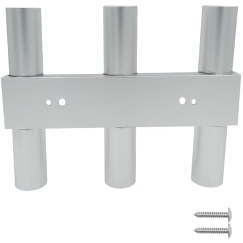 ISURE MARINE アルミ釣りボートロッドホルダー、3リンクチューブアルミロッドラック、壁に取り付けられた釣り竿ホルダー、チューブはガレージボート&ヨット用釣り竿ラックをリンクしました