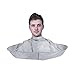 Hair Cutting Cloak Umbrella Cape Salon Barber Use at Home or Salon Hairdressing (Adult, Silvery)