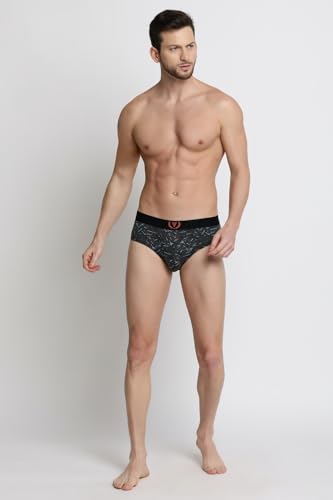 Image of Van Heusen Men's Cotton Trunk - Pack of 1 | Contoured pouch for support | Antibacterial Briefs | Sweat Absorbant | Moistue Wicking | Breathable Everyday Underwear | Long Lasting Color| Fun Prints | Style 10051