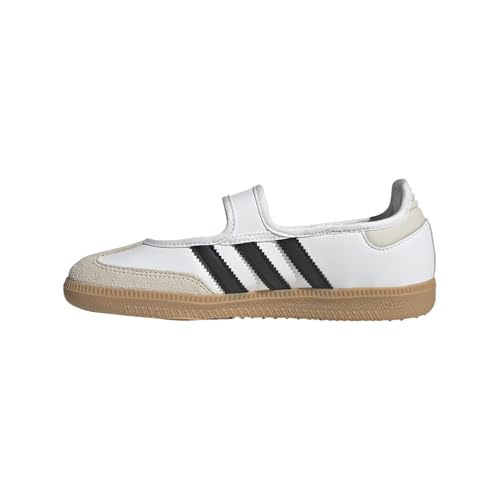 adidas Unisex-Child Ftwwht/Alumin/Gum3 Samba Jane J FTWR whiteRed/Gum 3 5.5 US