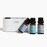 CE CRAFT Waterless Travel Diffuser Gift Set - Rechargeable Diffuser for Aromatherapy - Includes 3 Fragrance Oils - Fragrance Dispenser for Office and Home - Clean Scents