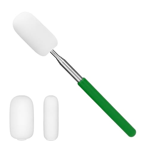 Image of Gosknor Telescoping Sponge Pottery, Retractable Clay Tool Sponges on Stick Extend up to 28.35in Telescoping Sponge Sticks for Pottery (Green)