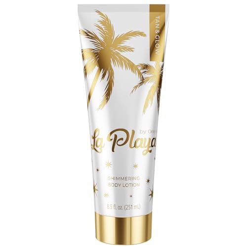 Onyx La Playa Tan & Glow Crema Corporal Con Brillo Dorado | Loción Hidratante e Iluminadora para Después Del Sol | Piel Radiante y Suave con Toque Luminoso