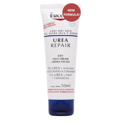 EUCERlN Urea Repair Day Face Cream – 50ml 5% Urea with Natural Moisturizers & Ceramides Daily Hydration for Sensitive Skin New Formula