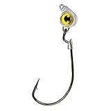 Z-Man Texas Eye Jighead, Freshwater/Saltwater, 1/8 oz, 3/0 Hook, Gold, Package of 3 (TXJH18-04PK3)