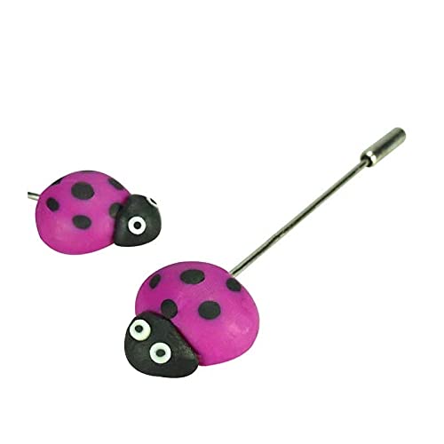 Lote de 50 Divertidos Alfileres de Pasta "Mariquita ". Complementos. Joyas y Bisutería. Regalos Originales. Detalles de Bodas, Comuniones, Bautizos.